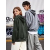 image:imageFlygo Women and Men Zip Up Hoodies 100 Cotton Long Sleeve Oversized Sweatshirts Acid Wash Y2K Baggy Fall Jacket with PocketsArmygreen
