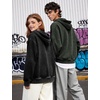 image:imageFlygo Women and Men Zip Up Hoodies 100 Cotton Long Sleeve Oversized Sweatshirts Acid Wash Y2K Baggy Fall Jacket with PocketsBlack