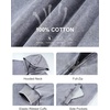 image:imageFlygo Women and Men Zip Up Hoodies 100 Cotton Long Sleeve Oversized Sweatshirts Acid Wash Y2K Baggy Fall Jacket with PocketsGrey