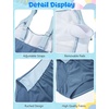 image:imageFlygo Girls Swimsuit One Piece Bathing Suits for Teens Ruched Color Block Adjustable Straps Padded Swimwear 716 YBlue