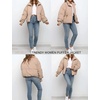 image:imageFlygo Winter Cropped Puffer Jacket Coats for Women 2026 Short Warm Quilted Jackets Outerwear with PocketsKhaki