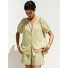image:imageFlygo Womens Floral Pajamas Sets 2 Piece Lounge Set Button Down Tops and Soft Shorts Sleepwear with PocketsOrange