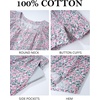 image:imageFlygo Womens Floral Pajamas Sets 2 Piece Lounge Set Button Down Tops and Soft Shorts Sleepwear with PocketsPink