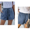 image:imageFlygo Womens Comfy Cotton Drawstring Casual Elastic Waist Shorts with PocketsBlue