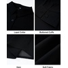 image:imageFlygo Womens Sheer Tops Sexy Long Sleeve Button Up Cropped Shirts Loose Collared See Through Blouse Casual Beach Cover UpBlack