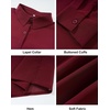 image:imageFlygo Womens Sheer Tops Sexy Long Sleeve Button Up Cropped Shirts Loose Collared See Through Blouse Casual Beach Cover UpBurgundy