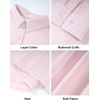 image:imageFlygo Womens Sheer Tops Sexy Long Sleeve Button Up Cropped Shirts Loose Collared See Through Blouse Casual Beach Cover UpPink