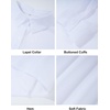 image:imageFlygo Womens Sheer Tops Sexy Long Sleeve Button Up Cropped Shirts Loose Collared See Through Blouse Casual Beach Cover UpWhite