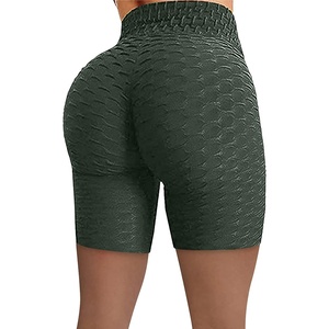 image:imageFlygo Womens Scrunch TIK Tok Ruched Butt Lifting Workout Running Yoga Leggings ShortsArmy Green