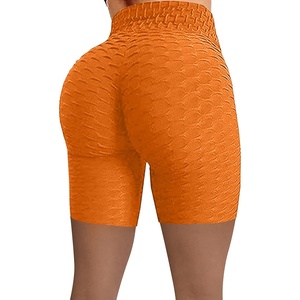 image:imageFlygo Womens Scrunch TIK Tok Ruched Butt Lifting Workout Running Yoga Leggings ShortsOrange
