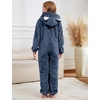 image:imageFlygo Girls Fleece Jumpsuits Fuzzy Hooded Onesie Rompers Kids Zip One Piece Romper Costume Warm Winter Clothes 514 YearsNavy
