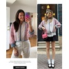 image:imageWomens Floral Print Quilted Jacket Lightweight Cropped Long Sleeve Short Down JacketPink