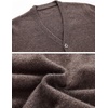 image:imageFlygo Mens V Neck 100 Cashmere Cardigan SweaterGrey