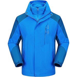 image:imageFlygo Mens Winter Warm 3 in 1 Hooded Windproof Waterproof Fleece Lined Moutain Ski JacketBlue