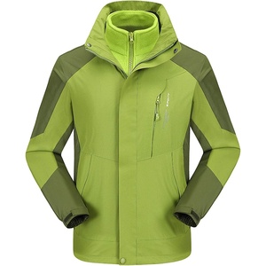 image:imageFlygo Mens Winter Warm 3 in 1 Hooded Windproof Waterproof Fleece Lined Moutain Ski JacketGreen