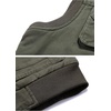 image:imageFlygo Mens Warm Fleece Padded Full Zip Up MultiPocket Outdoor Lightweight Vest XLarge Army Green