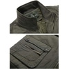 image:imageFlygo Mens Warm Fleece Padded Full Zip Up MultiPocket Outdoor Lightweight Vest XLarge Army Green