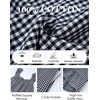 image:imageFlygo Nightgowns for Women Cotton Ruffle Sleepwear House Dresses Gingham Sleeveless Night Gown Sleep Dress with PocketsBlack