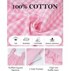 image:imageFlygo Nightgowns for Women Cotton Ruffle Sleepwear House Dresses Gingham Sleeveless Night Gown Sleep Dress with PocketsPink