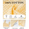 image:imageFlygo Nightgowns for Women Cotton Ruffle Sleepwear House Dresses Gingham Sleeveless Night Gown Sleep Dress with PocketsYellow