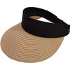 image:imageFlygo Womens Foldable Wide Brim Sun Visor UV Protection Summer Sun Straw HatPink