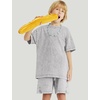 image:imageFlygo 3 Pack Boys Girls TShirts Cotton Acid Washed Oversized Tee Shirts Kids Loose Short Sleeve Summer Basic T Shirt TopsLight Grey