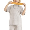 image:imageFlygo 3 Pack Boys Girls TShirts Cotton Acid Washed Oversized Tee Shirts Kids Loose Short Sleeve Summer Basic T Shirt TopsBeige