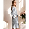 image:imageFlygo Cotton Robes for Women Gauze Kimono Robe Bathrobe Floral Jacquard Japanese Yukata Sleepwear Nightgowns LoungewearGrey
