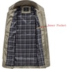 image:imageFlygo Mens Casual Jackets Stand Collar Lightweight Windproof Waterproof Parka Jacket OuterwearKhaki
