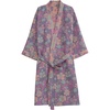 image:imageFlygo Cotton Robes for Women Gauze Kimono Robe Bathrobe Floral Jacquard Japanese Yukata Sleepwear Nightgowns LoungewearDark Purple