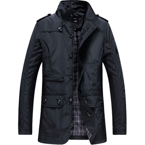 image:imageFlygo Mens Casual Jackets Stand Collar Lightweight Windproof Waterproof Parka Jacket OuterwearBlack