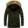 image:imageFlygo Mens Winter Warm MidLong Faux Fur Trim Hooded Sherpa Lined Parka JacketArmy Green