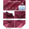 image:imageFlygo Sheer Tops for Women See Through Shiny Button Down Shirts Sexy Long Sleeve Loose Collared Blouse Top for Going OutBurgundy