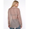 image:imageFlygo Sheer Tops for Women See Through Shiny Button Down Shirts Sexy Long Sleeve Loose Collared Blouse Top for Going OutChampagne