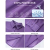 image:imageFlygo Sheer Tops for Women See Through Shiny Button Down Shirts Sexy Long Sleeve Loose Collared Blouse Top for Going OutPurple