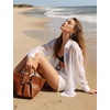 image:imageFlygo Sheer Tops for Women See Through Shiny Button Down Shirts Sexy Long Sleeve Loose Collared Blouse Top for Going OutWhite
