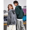 image:imageFlygo Women and Men Zip Up Hoodies 100 Cotton Oversized  Breathable brushed cotton fabric baggy Y2K silhouette zipper hoodie with pockets casual skate amp commute outerwearGrey