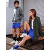 image:imageFlygo Women and Men Zip Up Hoodies 100 Cotton Oversized  Breathable brushed cotton fabric baggy Y2K silhouette zipper hoodie with pockets casual skate amp commute outerwearArmygreen