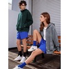 image:imageFlygo Women and Men Zip Up Hoodies 100 Cotton Oversized  Breathable brushed cotton fabric baggy Y2K silhouette zipper hoodie with pockets casual skate amp commute outerwearGrey