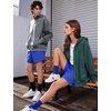 image:imageFlygo Women and Men Zip Up Hoodies 100 Cotton Oversized  Breathable brushed cotton fabric baggy Y2K silhouette zipper hoodie with pockets casual skate amp commute outerwearDarkgreen