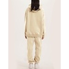 image:imageFlygo Womens Fleece 2 Piece Outfits Lounge Hoodie Sweatsuits Sets Oversized Sweatshirt Baggy Sweatpants Set WPocketsBeigeS