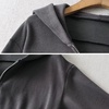 image:imageFlygo Womens Zip Up Hoodies Long Sleeve Cropped Tops Full Zipper Sweatshirt CardiganGrey