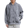 image:imageFlygo Women and Men Zip Up Hoodies 100 Cotton Oversized  Breathable brushed cotton fabric baggy Y2K silhouette zipper hoodie with pockets casual skate amp commute outerwearGrey