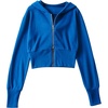 image:imageFlygo Womens Zip Up Hoodies Long Sleeve Cropped Tops Full Zipper Sweatshirt CardiganBlue