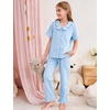 image:imageFlygo Girls Clothing Sets Gingham Ruffle Cotton 2 Piece Outfits Kids Short Sleeve Button Down Top Pants Set Cute Plaid OutfitBlue