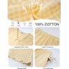 image:imageFlygo Girls Clothing Sets Gingham Ruffle Cotton 2 Piece Outfits Kids Short Sleeve Button Down Top Pants Set Cute Plaid OutfitYellow