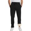 image:imageFlygo Mens Warm Jogger Pants Winter Fleece Pants Active Athletic Sherpa Lined SweatpantsBlack