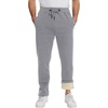 image:imageFlygo Mens Warm Jogger Pants Winter Fleece Pants Active Athletic Sherpa Lined SweatpantsLight Grey