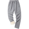 image:imageFlygo Mens Warm Jogger Pants Winter Fleece Pants Active Athletic Sherpa Lined SweatpantsLight Grey