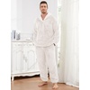 image:imageFlygo Mens Pajamas Set Winter Warm Coral Fleece Pajamas Fuzzy Pants Lounge Set Loose Plush SleepwearBeige